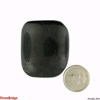 Shungite Slice All Polished - 1 1/4" to 1 3/4" - #1    from The Rock Space