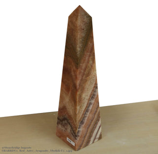 Red Aztec Aragonite Obelisk - Unique#1 - 50cm    from The Rock Space
