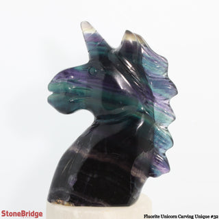 Fluorite Unicorn Carving U#32 - 5 1/4"    from The Rock Space