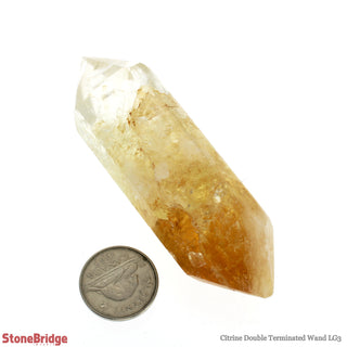 Citrine Double Terminated Massage Wand - Large #1 - 2 1/2" to 3 1/2"    from The Rock Space