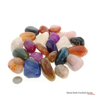 Large, Vibrant Mixed Tumbled Stones - Enclosed in a Mesh Bag Large   from The Rock Space