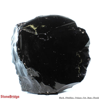 Obsidian Black Boulder Cut-Base U#60 - 15 1/2"    from The Rock Space