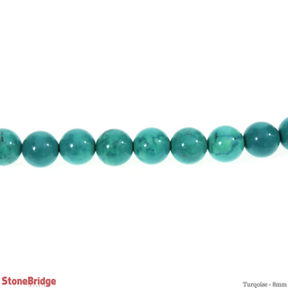 Turquoise Round Strand - 8mm Beads    from The Rock Space