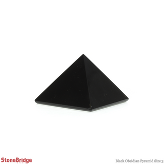 Black Obsidian Pyramid #3 - 1 3/4" to 2" Wide    from The Rock Space