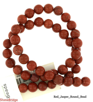 Red Jasper - Round Strand 15" - 8mm    from The Rock Space