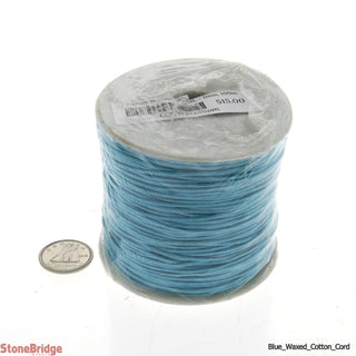 Blue Cotton Waxed Cord - 1mm - 1 roll of 100m    from The Rock Space