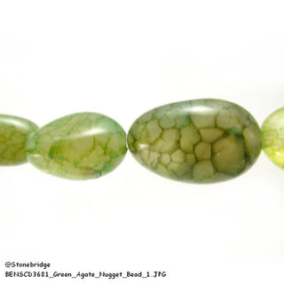 Green Agate - Nugget Strand 15" Long    from The Rock Space