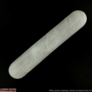 White Quartz Rounded Massage Wand - Extra Large #4 - 5 1/4"    from The Rock Space