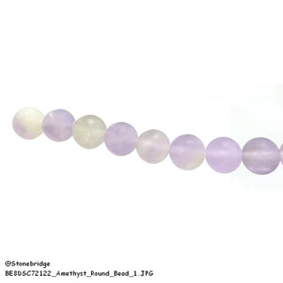 Amethyst Matte Purple Round Strand 7" 10mm    from The Rock Space