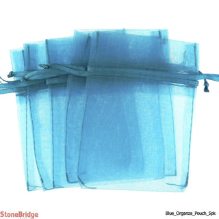 Organza Blue Pouches - 5 Pack    from The Rock Space