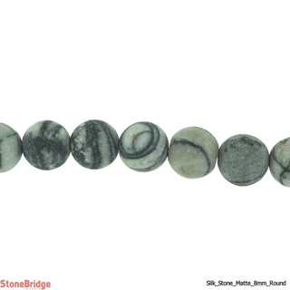 Silk Stone Matte - Round Strand 15" - 8mm    from The Rock Space