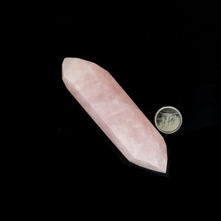 Rose Quartz A Double Terminated Massage Wand - Large #2 - 3 1/2" to 4 1/2"    from The Rock Space