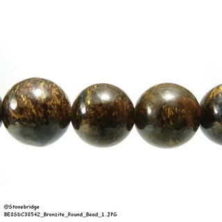 Bronzite - Round Strand 15" - 8mm    from The Rock Space