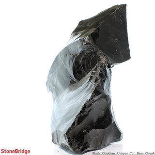 Obsidian Black Boulder Cut-Base U#55 - 18 3/4"    from The Rock Space