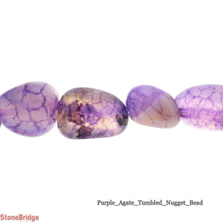 Purple Agate - Nugget Strand 15" Long    from The Rock Space