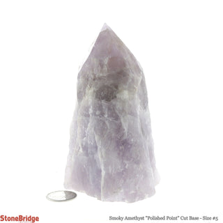 Smoky Amethyst Cut Base, Polished Point Tower #5    from The Rock Space