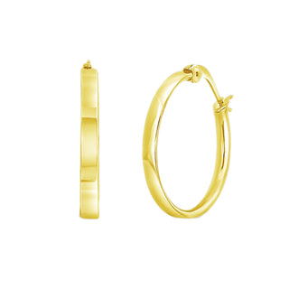 10K Gold Earring Studs - Tube Hoops    from The Rock Space