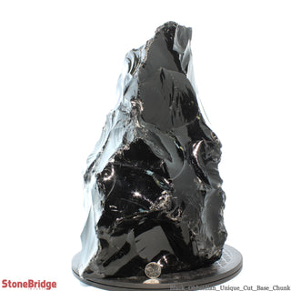 Obsidian Black Boulder Cut-Base U#43 - 17 1/4"    from The Rock Space