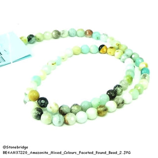 Amazonite Mixed Colours Faceted - Round Strand 15" - 4mm    from The Rock Space