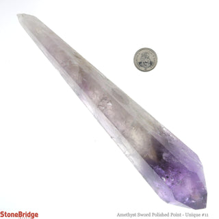 Amethyst Point Polished Sword U#11 - 7 3/4"    from The Rock Space