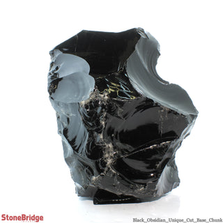 Obsidian Black Boulder Cut-Base U#57 - 13 1/4"    from The Rock Space