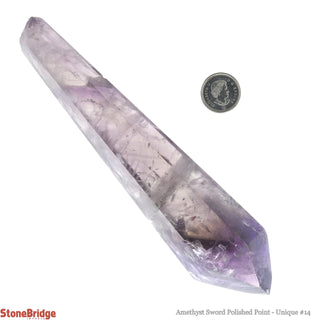 Amethyst Point Polished Sword U#14 - 6"    from The Rock Space