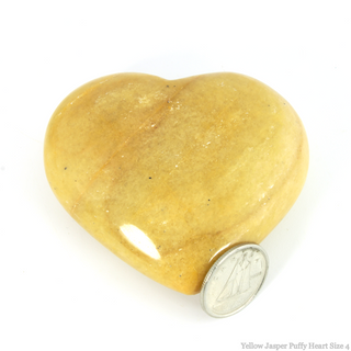 Yellow Jasper Heart #4 - 1 3/4" to 2 3/4"    from The Rock Space