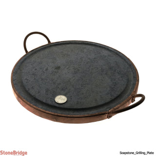 Soapstone Grilling Plate - Copper handles - 10" - Small    from The Rock Space