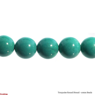Turquoise Round Strand - 10mm Beads