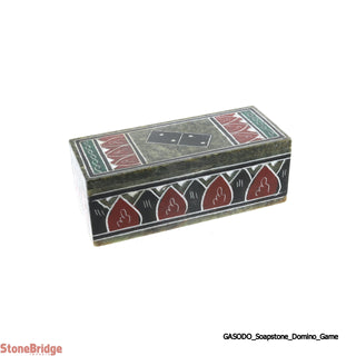 Soapstone Domino Game - Small 4 1/2" box    from The Rock Space