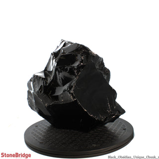Obsidian Black Boulder Cut-Base U#1 - 9 1/2"    from The Rock Space