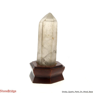 Smoky Quartz Point On Wood Base #3    from The Rock Space