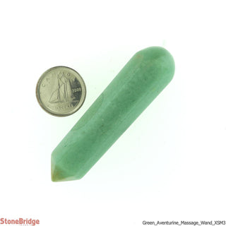 Green Aventurine Pointed Massage Wand - Extra Small #2 - 2" to 3"    from The Rock Space