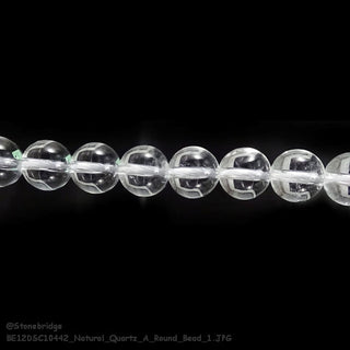 Natural Quartz - A - Round Strand 7" - 12mm    from The Rock Space