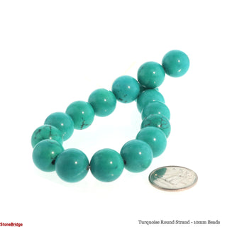Turquoise Round Strand - 10mm Beads    from The Rock Space