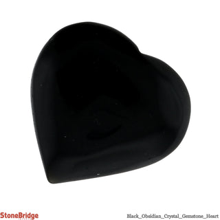 Black Obsidian Crystal Heart #2 - 40Mm (1" to 2")    from The Rock Space