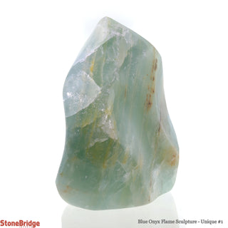 Blue Onyx Flame Sculpture U#1 - 4"    from The Rock Space