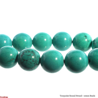Turquoise Round Strand - 10mm Beads    from The Rock Space