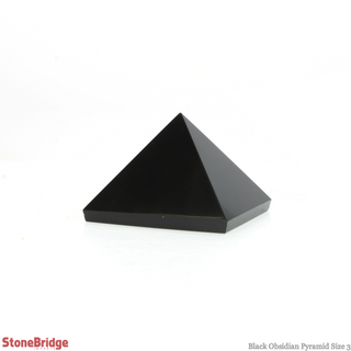 Black Obsidian Pyramid #3 - 1 3/4" to 2" Wide    from The Rock Space