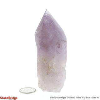 Smoky Amethyst Cut Base, Polished Point Tower #1    from The Rock Space