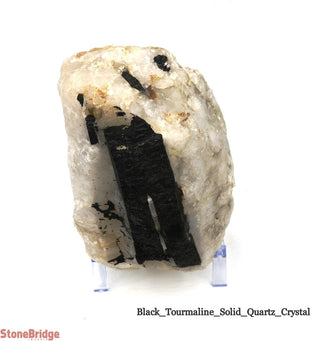 Black Tourmaline on Quartz Matrix U#7    from The Rock Space