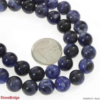 Sodalite E - Round Strand 15" - 8mm, #1    from The Rock Space