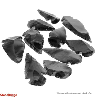 Black Obsidian Arrowhead - 10 Pack    from The Rock Space