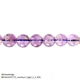 Amethyst Light Purple Round Strand 7" 10mm    from The Rock Space