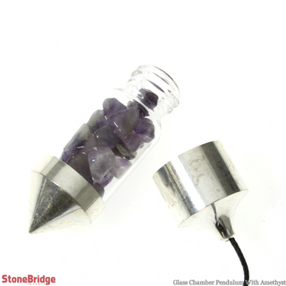 Glass Chamber Pendulum With Amethyst    from The Rock Space
