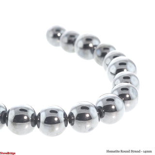 Hematite - Round Strand 14mm    from The Rock Space