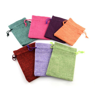 Burlap Mix-Colour Polyester Bags    from The Rock Space