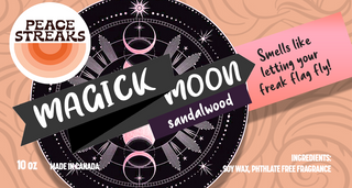 Peace Streaks Candle - Magick Moon    from The Rock Space