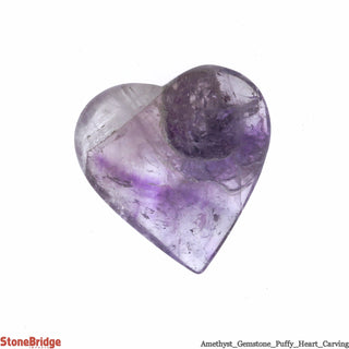 Amethyst Crystal Puffy Heart #3 1 1/2" to 2 1/2"    from The Rock Space