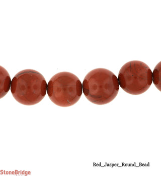Red Jasper - Round Strand 15" - 8mm    from The Rock Space